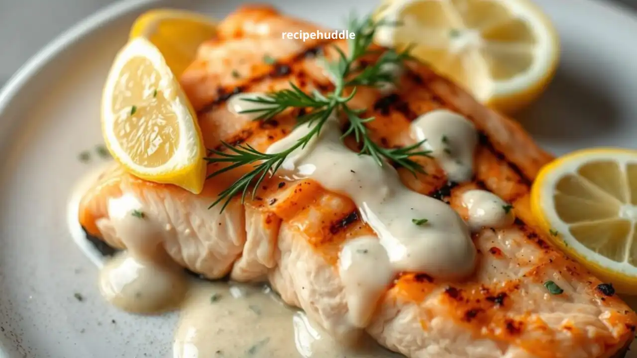 Grilled Salmon with Lemon Sauce